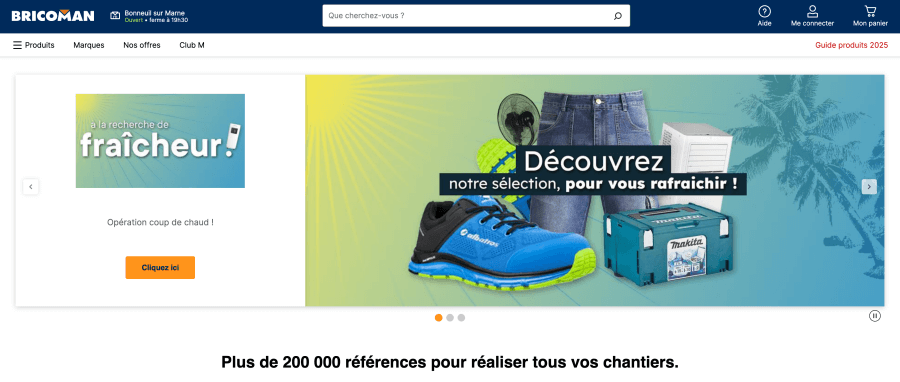 Magasin en ligne Bricoman
