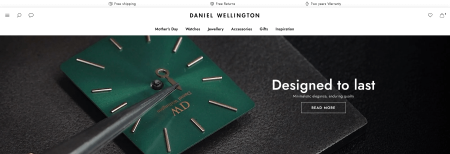 Boutique en ligne Daniel Wellington