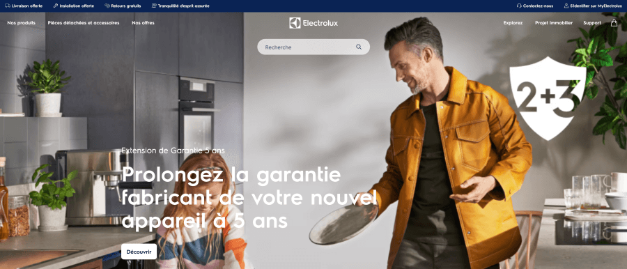 Magasin en ligne Electrolux