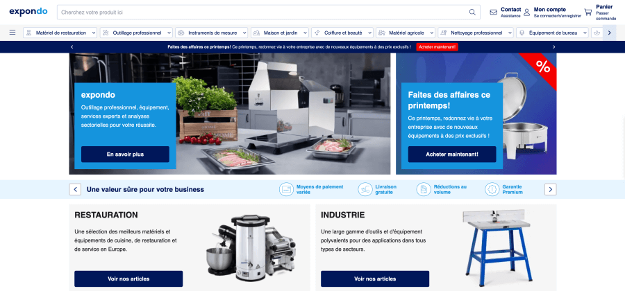 Magasin en ligne Expondo