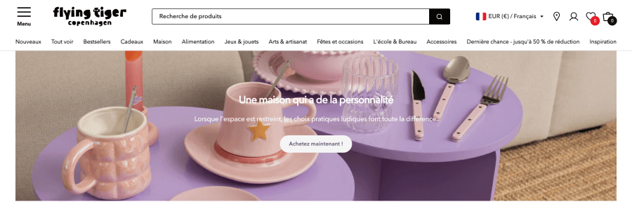 Boutique en ligne Flying Tiger