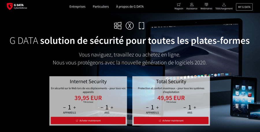 Site Internet G DATA