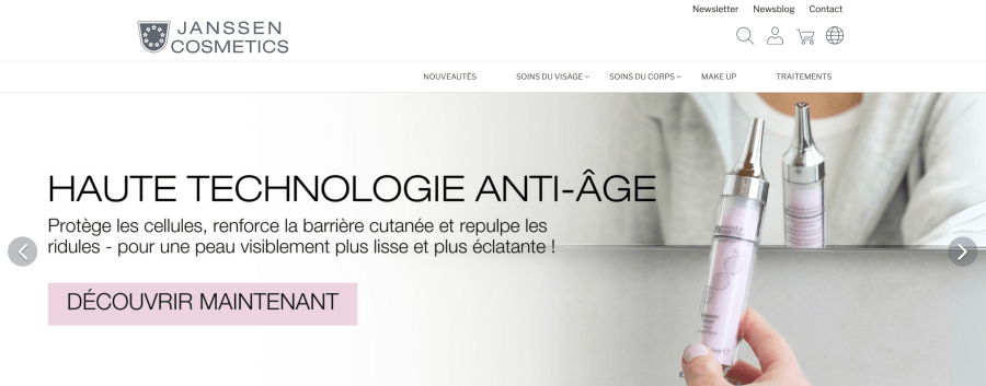 Boutique en ligne Janssen Cosmetics