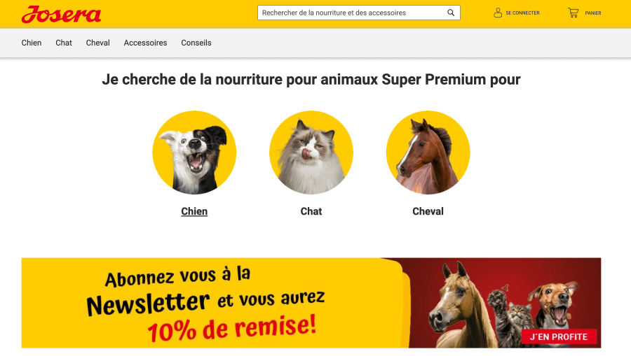 Magasin en ligne Josera