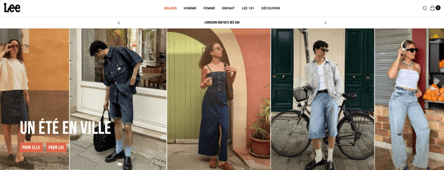 Boutique en ligne Lee