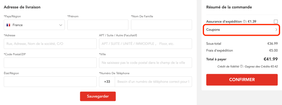 Place pour un code promo LightInTheBox