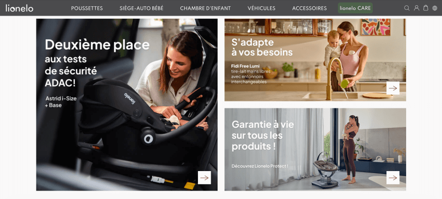 Boutique en ligne Lionelo
