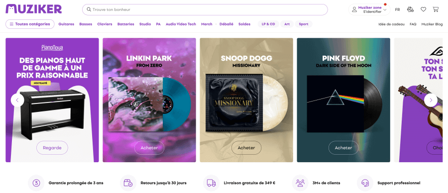 Magasin en ligne Muziker