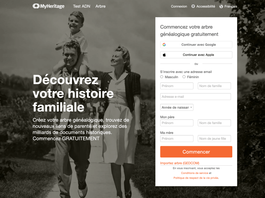 Site Internet MyHeritage