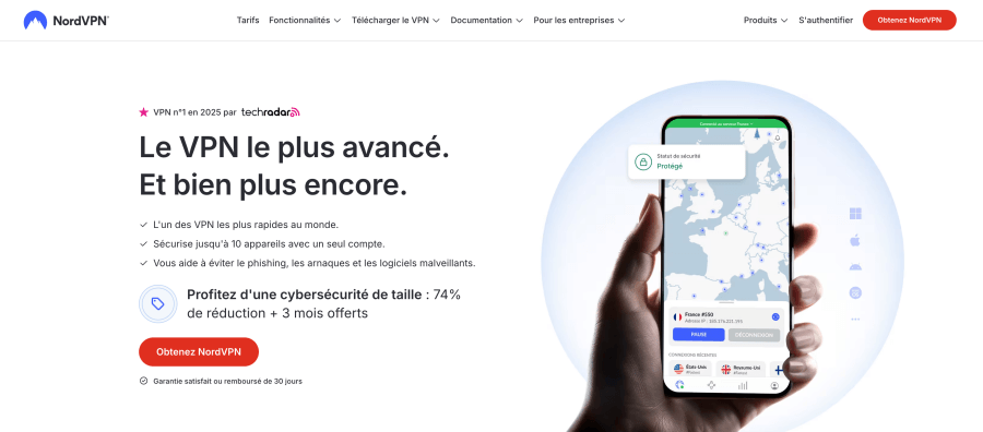 Site Internet NordVPN