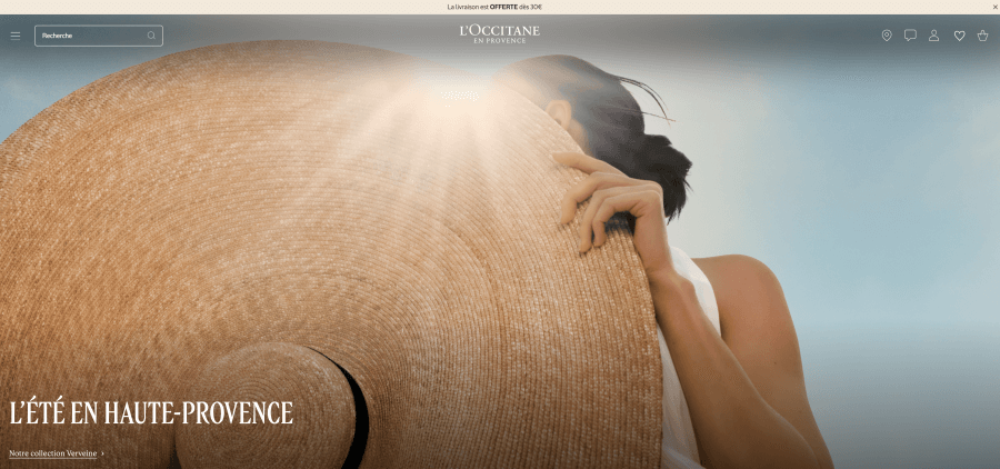 Boutique en ligne L'Occitane