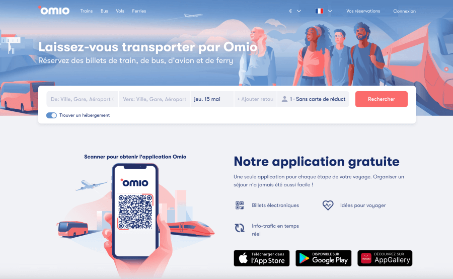 Site Internet Omio