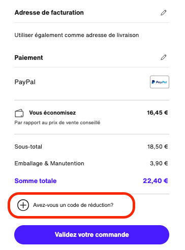 Place pour un code promo Privé by Zalando