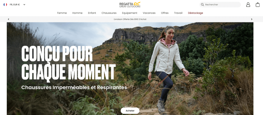 Magasin en ligne Regatta