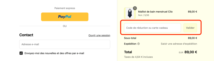 Place pour un code promo Smoon