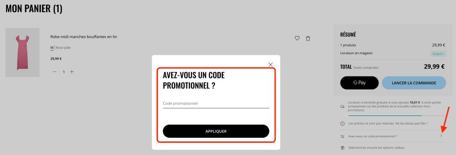 Place pour un code promo Stradivarius