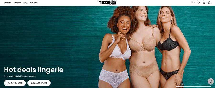 Boutique en ligne Tezenis
