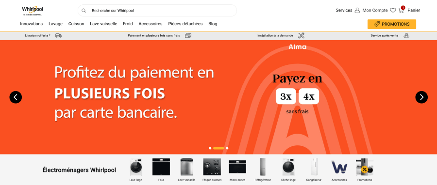 Magasin en ligne Whirlpool