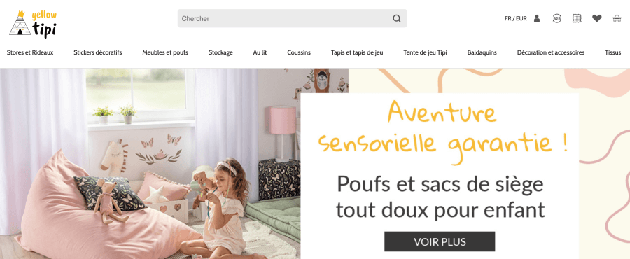 Magasin en ligne Yellow Tipi