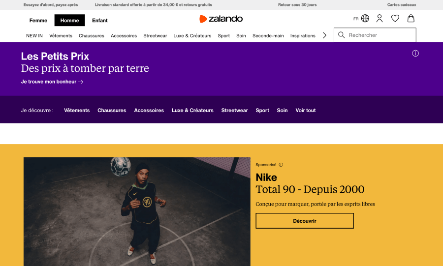 Boutique en ligne Zalando